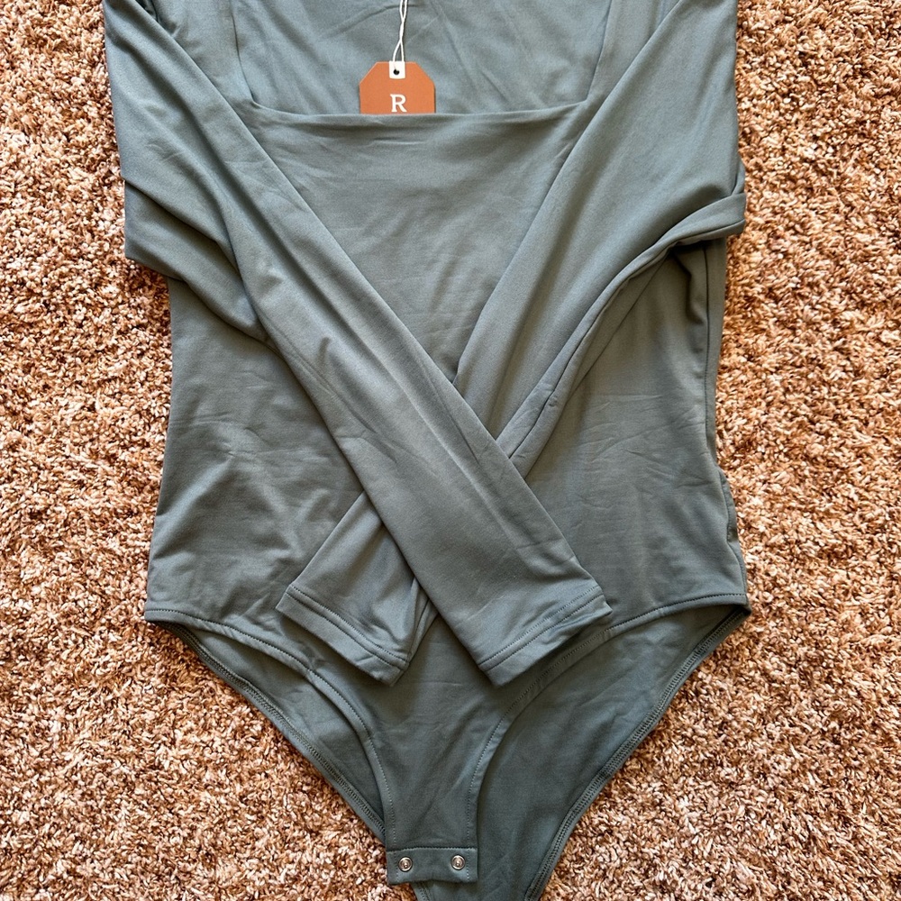 ReoRia Olive Long Sleeve Bodysuit